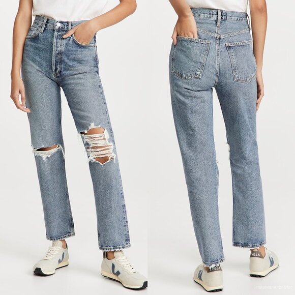 Agolde '90s Pinch Waist High Rise Straight Jeans - Picture 1 of 1